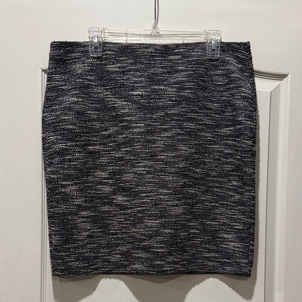 Ann Taylor Factory Black and Gray Pencil Skirt